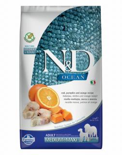 ND Dog Ocean Tőkehal, Sütőtök és Narancs Adult Medium/Maxi 2,5kg