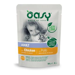 Oasy Cat Alutasak Chunks in Gravy Adult Csirke 85g