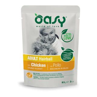 Oasy Cat Alutasak Chunks in Gravy Adult Hairball 12x85g