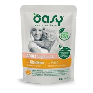 Oasy Cat Alutasak Chunks in Gravy Adult Light in Fat 12x85g