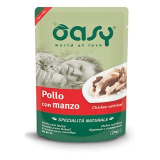 Oasy Cat Alutasak Natural Csirke Marhával 6x70g