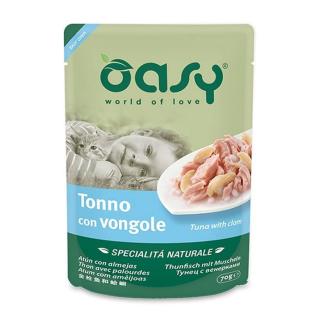 Oasy Cat Alutasak Natural Tonhal Kagylóval 6x70g