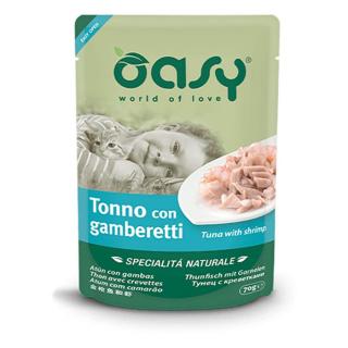 Oasy Cat Alutasak Natural Tonhal Rákkal 6x70g