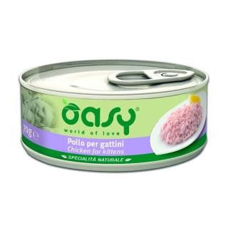 Oasy Cat Natural Kitten Csirke 12x70g