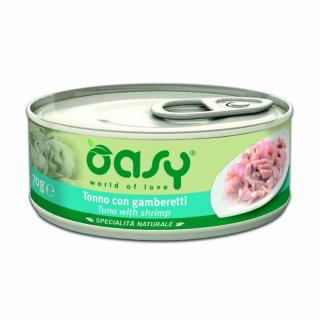 Oasy Cat Natural Tonhal Rákkal 70g