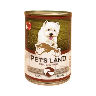 Pet's Land Dog Konzerv Marhamáj-Bárányhús Almával 12x415g