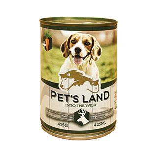 Pet's Land Dog Konzerv Vadhús Répával 415g