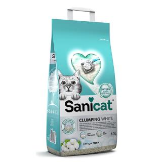 Sanicat White Cotton Fresh csomósodó alom 10l