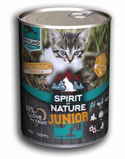 Spirit of Nature Cat konzerv Junior Bárányhússal és nyúlhússal 6x415g