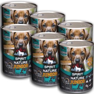 Spirit of Nature Dog konzerv Junior Bárányhússal és nyúlhússal 6x415g