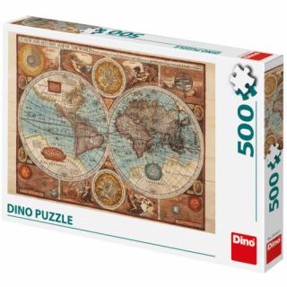 Dino Toys - Puzzle 500 db - Világtérkép 1626-ból