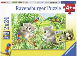 Ravensburger - Koalák és pandák 2 x 24 darabos puzzle
