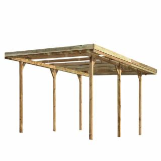 Gépkocsibeálló 5m x 3m, kivitelezés tetővel együtt (19mm)