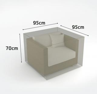 COVERTOP mérsékelten vízálló bútortakaró szövet 95 x 95 x m.70 cm