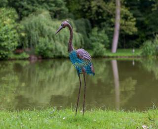 HERON Kócsag figura fémből