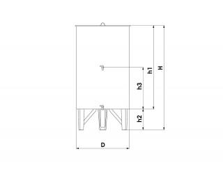 Úszófedeles INOX bortartály 300 l, 2 csapos