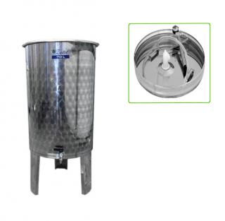 Úszófedeles INOX bortartály 70 l, pumpás szettel