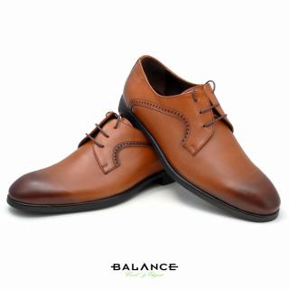 Balance fűzős bőr alkalmi férfi cipő, színátmenetes camel-barna színben - Blnc2256cp