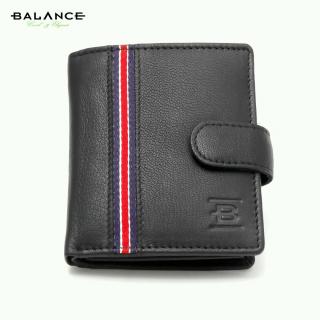 Balance kisméretű fekete bőr pénztárca apró pénz és kártya tartóval - Blnc2354pt