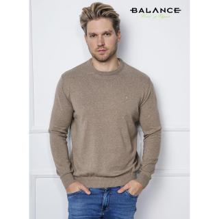 Balance vékony kötött környakas bézs melange Melar pulóver - Blnc2451kn-2