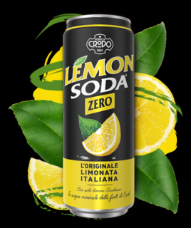 LemonSODA ZERO 330 ml (0,33 L) Dobozos Szénsavas Citromos Üdítőital Cukormentes