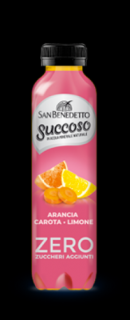 San Benedetto Succoso ZERO Arancia Carota Limone Cukormentes  Narancs Répa Citrom 400ml (0,4 L) Szénsavmentes Üdítőital