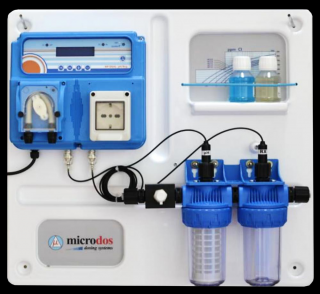 Automatikus adagoló Microdos MP Dual Panel pH adagoló / A szolinátor RX vezérlése