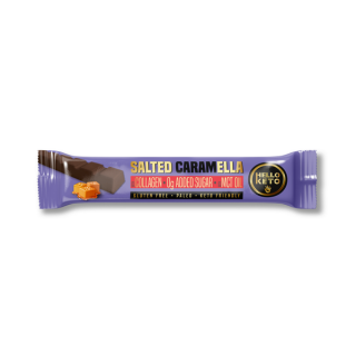 Hello Keto SALTED CARAMELLA Sós-karamell ízű kakaóvaj-szelet eritrittel és steviával 40g