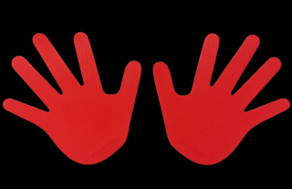 Gumi padlójelölő, piros kéz - TREMBLAY