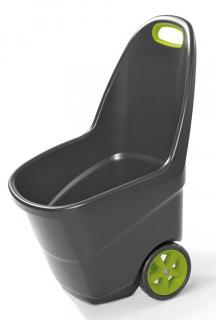 KETER EASY GO XL műanyag kerti kocsi, talicska - grafit/zöld - 62 L ()