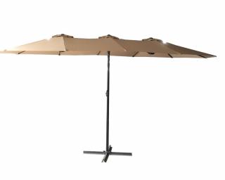 ROJAPLAST DOUBLE ZWU-307 napernyő, hajtókarral - bézs - 456 cm ()