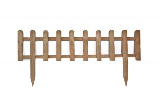 ROJAPLAST fenyőfából készült virágágyás kerítés, natúr - 100 cm ()