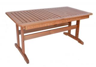 ROJAPLAST LUISA fenyőfából készült kihúzható kerti, lakkozott asztal, 160-210 cm ()