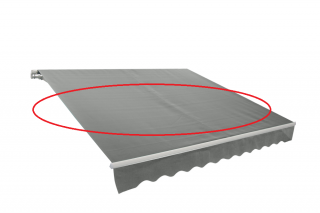 ROJAPLAST tartalék ponyva falra szerelhető 2,95 x 2 m-es napellenzőhöz - szürke