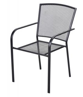 ROJAPLAST ZWMC-19 fém kerti szék, 62 x 56,5 x 88 cm - fekete