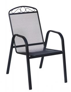 ROJAPLAST ZWMC-31 - SZÁLLÍTÁSSÉRÜLT - fém kerti szék - fekete