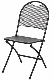 ROJAPLAST ZWMC-44 fém kerti összecsukható szék, 58 x 45 x 83 cm - fekete ()