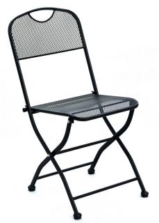 ROJAPLAST ZWMC-45 fém kerti összecsukható szék, 54 x 45 x 89 cm - fekete ()