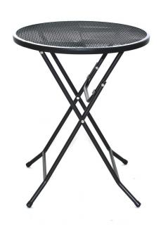 ROJAPLAST ZWMT-60F fém kerti összecsukható körasztal,  ø 60 x 72 cm - fekete
