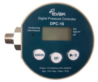 EVAK DPC-16 digitális nyomáskapcsoló 230V max. 1,5kW