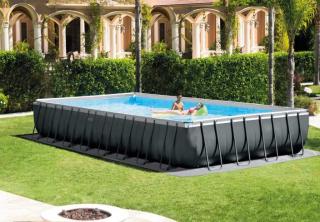 Intex Ultra XTR Rectangular Frame Pool Set medence szett vízforgatóval és sóbontóval 956x488×132 cm