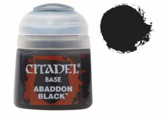 Citadel festék Base: Abaddon black 12 ml