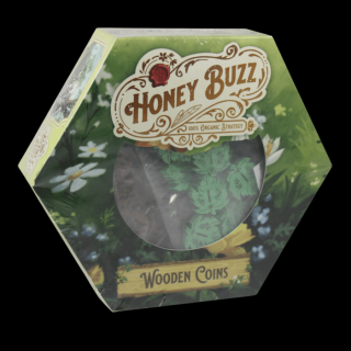 Honey Buzz Wooden Coins, társasjáték kiegészítő