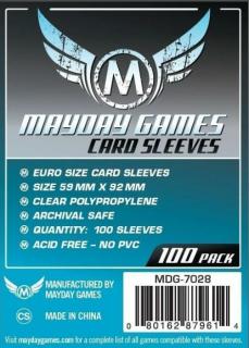Mayday Games Euro méretű kártyavédő (100 db-os szett), 59 mm x 92 mm