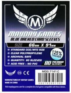 Mayday Games Kártyavédő kártyajátékokhoz (80 db-os csomag) 66 x 91 mm (kék hátlap)