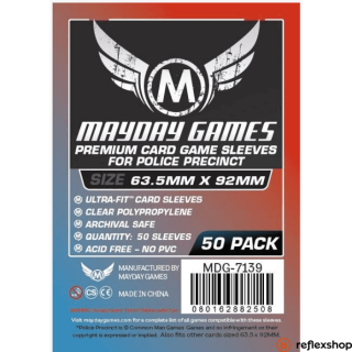 Mayday Games Prémium Egyedi "Police Precinct" kártyavédő 63,5 x 92 mm (50 db-os csomag)