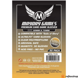 Mayday Games Prémium Egyedi "Sails of Glory" kártyavédő 50 x 75 mm (50 db-os csomag)