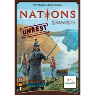 Nations The Dice Game társasjáték Unrest kiegészítő társasjáték, angol nyelvű