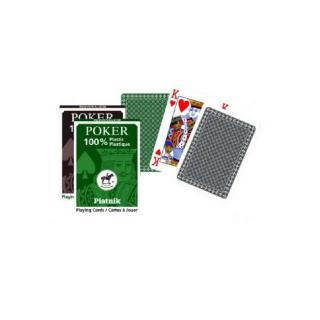 Piatnik plasztik póker kártya (barna/zöld)