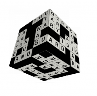 V-Cube 3x3 versenykocka, Keresztrejtvény